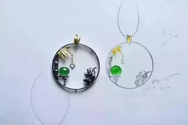 翡翠镶嵌设计图