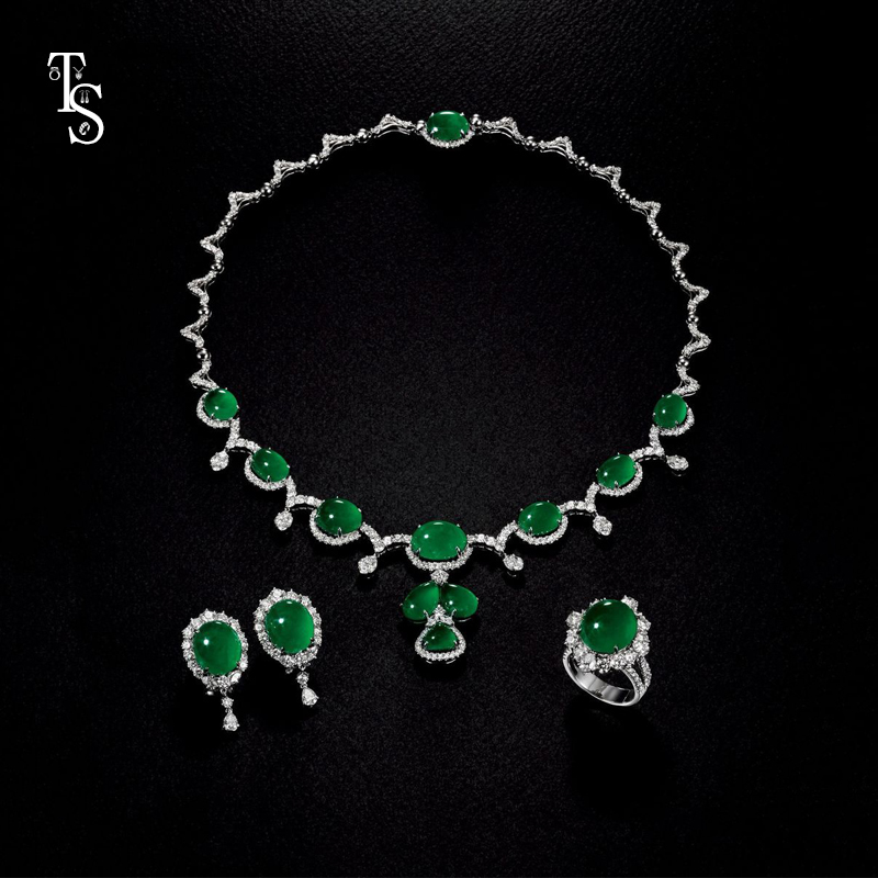 翡翠镶嵌套装：0004