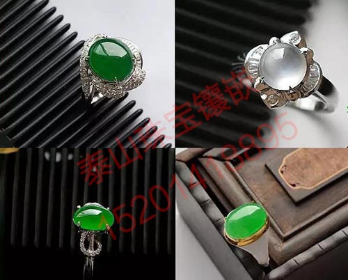 翡翠戒指镶嵌图片